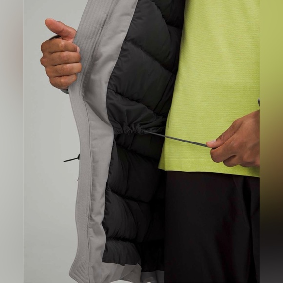 Lululemon NWT Men’s Cold City Parka sz Lg Gull Grey - Picture 5 of 11